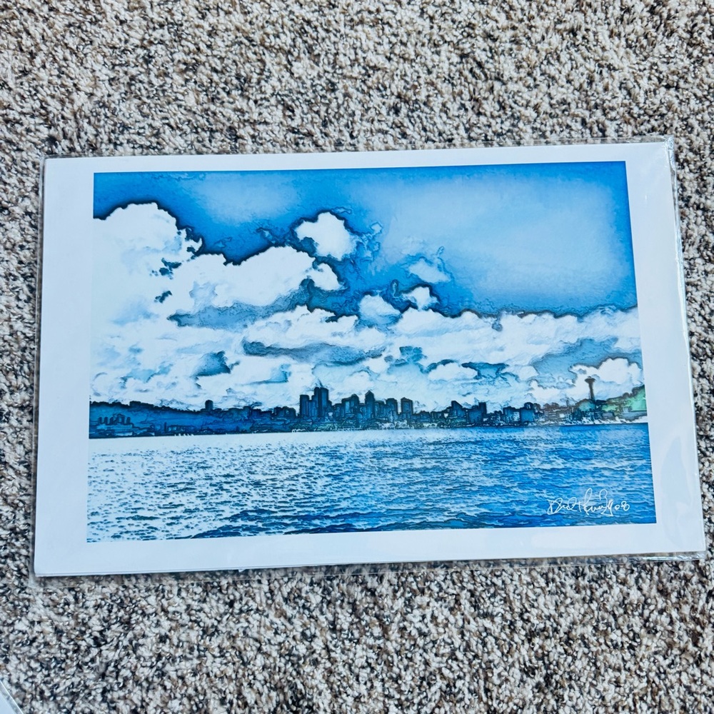 Blue Skyline Giclee Print signed by artist Daniel T. Fleming